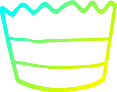 Bir insan tarafından çizilmiş soğuk gradyan çizgisi.