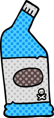 Bir insan tarafından çizilmiş karalama çamaşır suyu temizleyicisi.