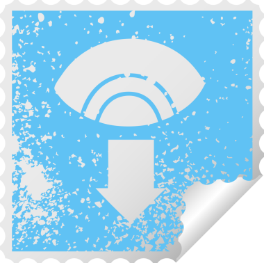 Üzüntülü kare soyma etiketi bir insan tarafından çizilmiş bir gözün sembolü