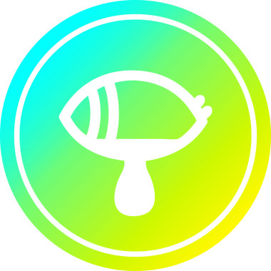 Mistik göz yaşları içinde, bir insan tarafından çizilmiş havalı gradyan bir ikon.