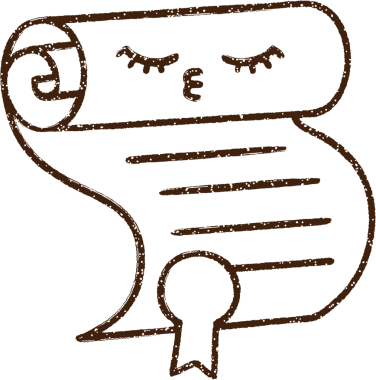 Bir insan tarafından çizilmiş Sertifika Kömürü Çizimi