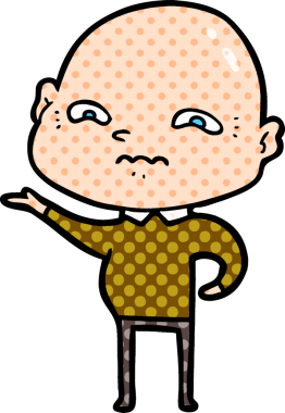 bir insan tarafından çizilmiş sinirli bir adam.