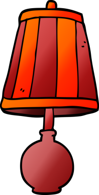 Bir insan tarafından çizilmiş karalama masası lambası.