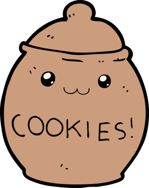 bir insan tarafından çizilmiş kurabiye kavanozu.