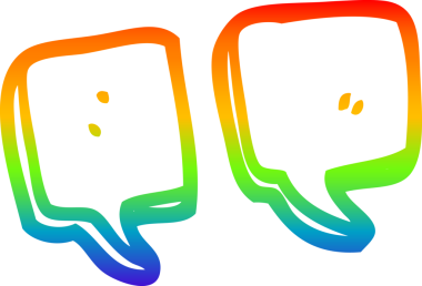 bir insan tarafından çizilmiş bir karikatür tırnak işareti çizimi