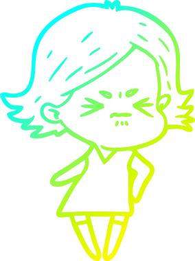 Bir insan tarafından çizilmiş kızgın bir karikatür çizimi.