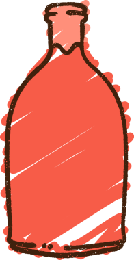 Şarap Şişe Tebeşiri Bir insan tarafından çizilmiş