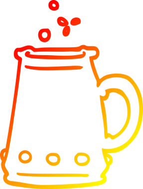 Bir insan tarafından çizilmiş karikatür jem kabuklu sıcak çizgi çizimi