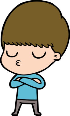 Bir insan tarafından çizilmiş sakin çocuk çizgi filmi.