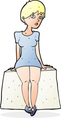 Çizgi film meraklısı kadın bir insan tarafından çizilmiş.