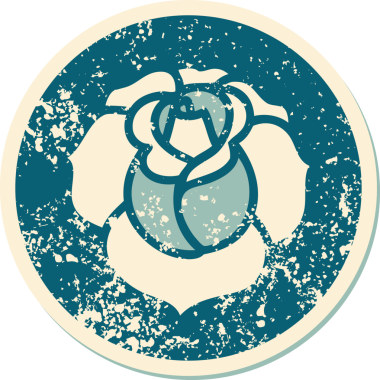 Bir insan tarafından çizilmiş bir çiçeğin sembolik dövmesi.