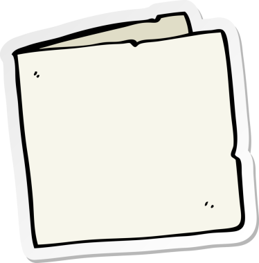 Bir insan tarafından çizilmiş bir kartın çıkartması.