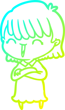 Bir insan tarafından çizilmiş bir karikatür kadın çizimi.