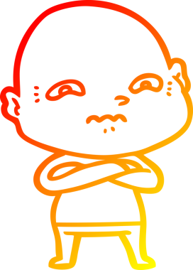 Bir insan tarafından çizilmiş karikatür çizimi.