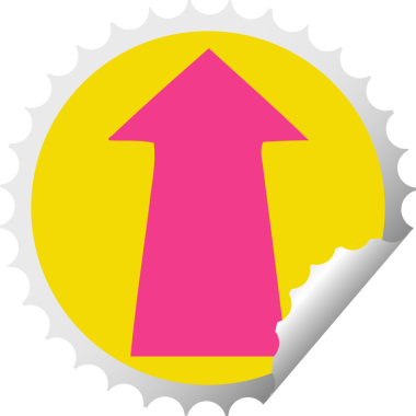 Bir insan tarafından çizilmiş dairesel soyma etiketi.