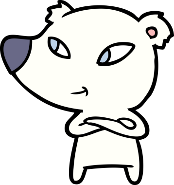 Bir insan tarafından çizilmiş kutup ayısı karikatürü