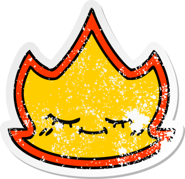 Bir insanın çizdiği çizgi film alevinin sıkıntılı çıkartması.