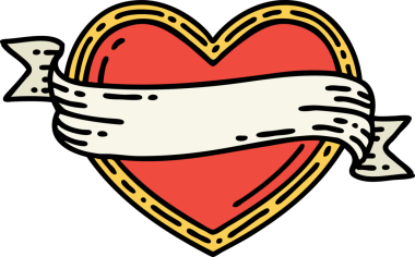 Bir insan tarafından çizilmiş geleneksel kalp ve bayrak şeklinde dövme.