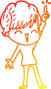 Bir insan tarafından çizilmiş gülen bir karikatür çizimi.