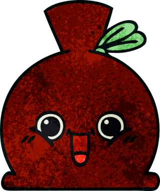 Bir insan tarafından çizilmiş eski grunge desenli bir çuval.