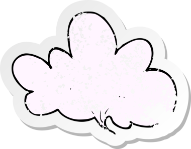 Bir insan tarafından çizilmiş karikatür konuşma balonunun gerilimli yapıştırması.