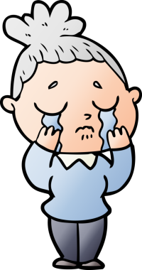 Bir insan tarafından çizilmiş ağlayan kadın çizgi filmi.