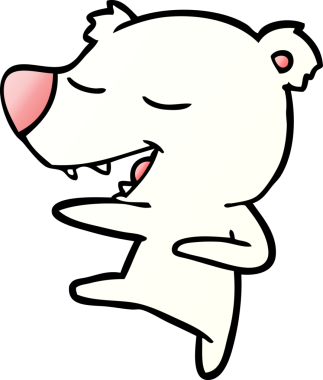 Bir insan tarafından çizilmiş kutup ayısı karikatürü