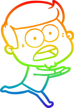 gökkuşağı gradyanı çizimi bir insan tarafından çizilmiş şok bir adam