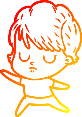 Bir insan tarafından çizilmiş bir karikatür kadın çizimi