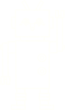 Bir insan tarafından çizilen robot tebeşiri.