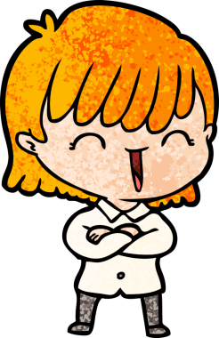 Bir insan tarafından çizilmiş karikatür kadın.