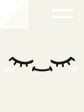 Bir insan tarafından çizilmiş bir kağıt parçasının düz renk retro karikatürü