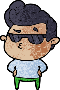 Bir insan tarafından çizilmiş havalı bir çizgi film.