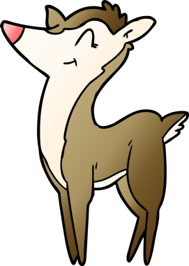 Bir insan tarafından çizilmiş karikatür geyiği