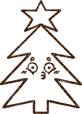 Bir insan tarafından çizilmiş Noel Ağacı Kömürü