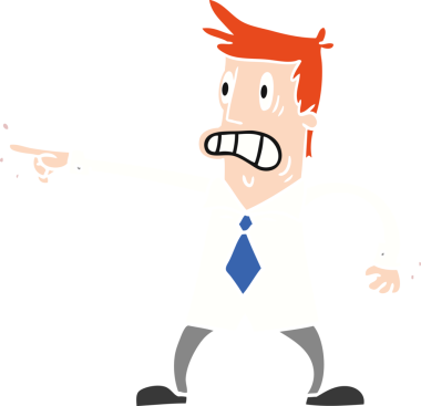 El çizimi karikatür adam bir insan tarafından çizilmiş endişeli görünüyor