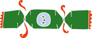 Bir insan tarafından çizilmiş karalama Noel krakeri.