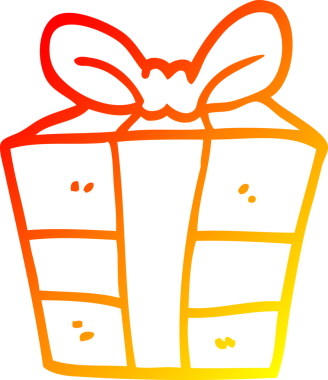 Bir insan tarafından çizilmiş bir çizgi filmin sıcak gradyan çizimi