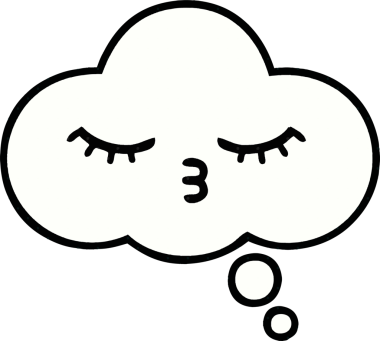 Bir insan tarafından çizilmiş bir düşünce baloncuğunun çizgi roman tarzı