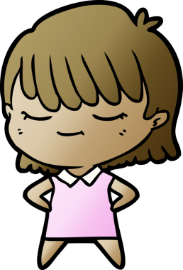 Bir insan tarafından çizilmiş karikatür kadın.