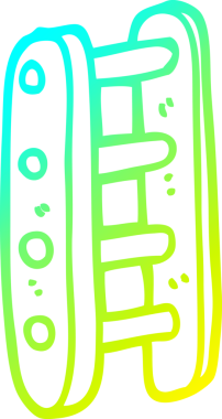 Bir insan tarafından çizilmiş uzun bir merdiven çizimi.