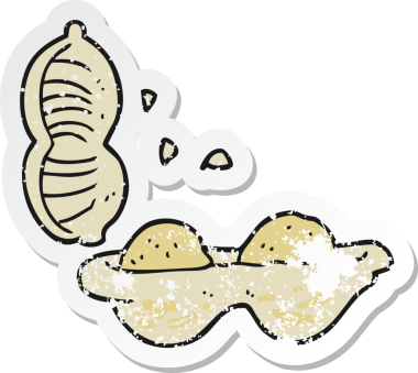 Bir insan tarafından çizilmiş bir karikatürün gerilimli retro yapıştırması.