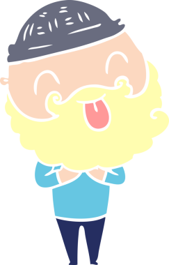 Bir insan tarafından çizilmiş sakallı bir adam.