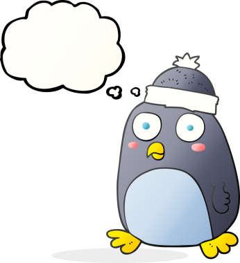 Bir insan tarafından çizilmiş serbest çizim baloncuk pengueni.