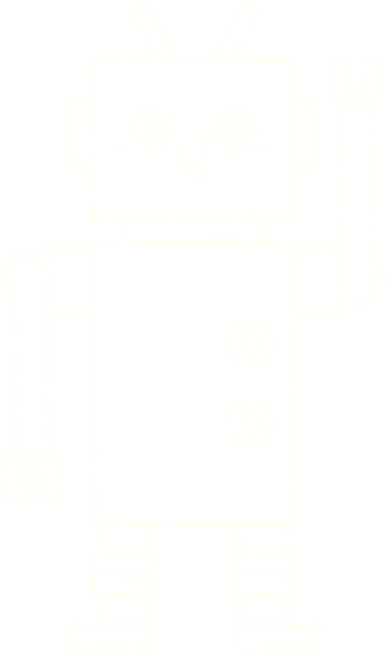 Bir insan tarafından çizilen robot tebeşiri.