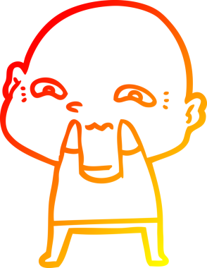 Bir insan tarafından çizilmiş ürkütücü bir çizgi film çizimi.