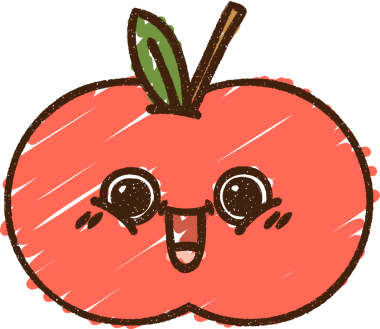 Bir insan tarafından çizilen Elma Tebeşiri