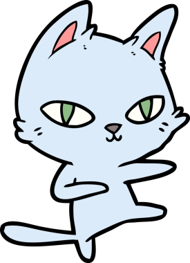 Bir insan tarafından çizilmiş kedi dansı çizgi filmi.