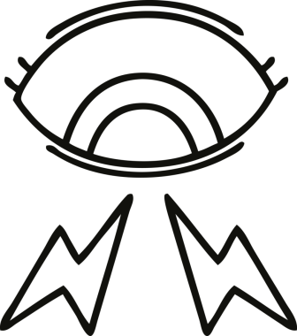 Bir insan tarafından çizilmiş mistik bir göz çizimi.