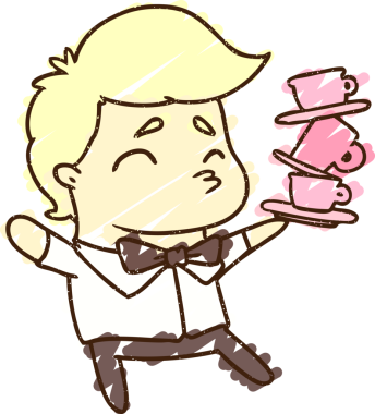 Bir insan tarafından çizilen Garson Tebeşiri